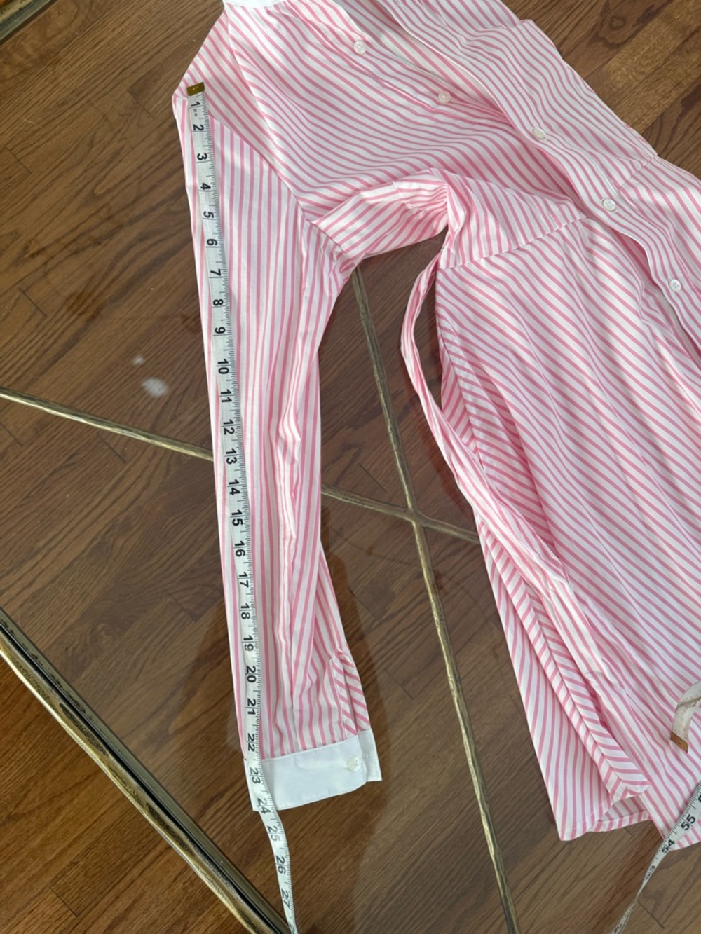 Kiel James Patrick KJP Oxford Striped Shirtdress Midi Pink / White XS - Picture 12 of 13